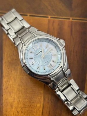 Relic Watch Women Date Stainless Steel Blue MOP Dial 26mm New Battery - Image 1 of 4