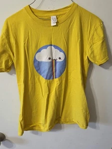 Girl's Yellow Cloud Puking Rainbow T-shirt. Very Cute Girls XL By Cotton Herit - Picture 1 of 4