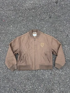 Vintage Designer 1980s Valentino Uomo Light Brown Bomber Jacket Size 38 - Picture 1 of 6