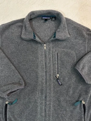 Vintage 1990s 90s 1995 Patagonia Made In USA Full Zip Up Fleece Jacket, Gray L - Image 1 of 4