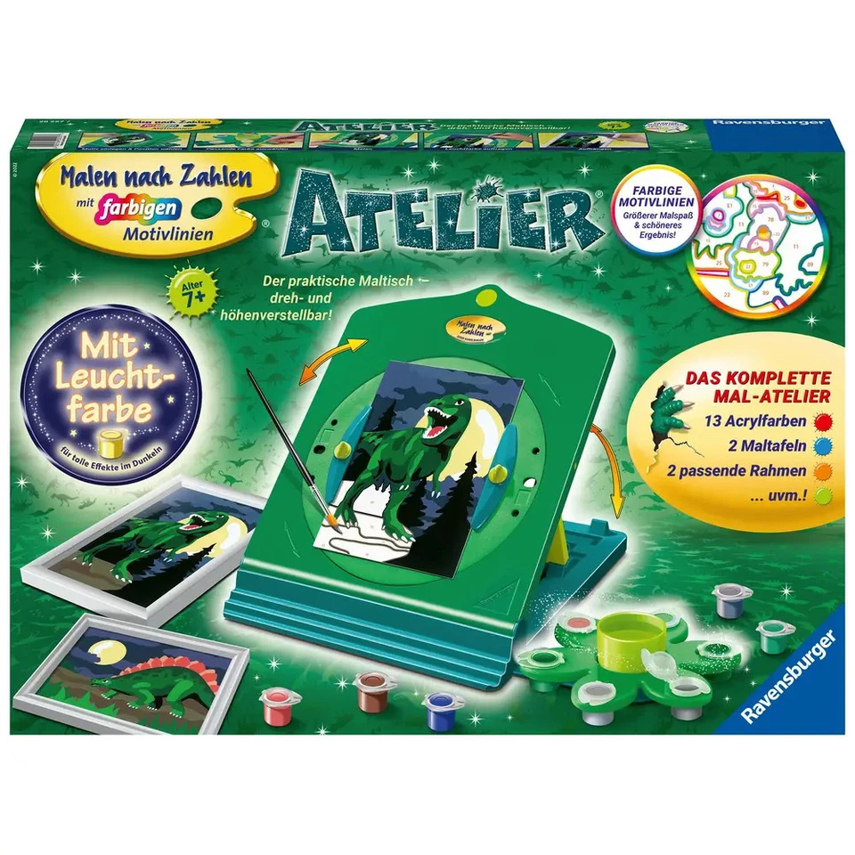 Ravensburger Malen nach Zahlen 20257 - Atelier Dinosaurier – Kinder ab 7 J - Bild 1 von 1