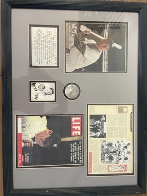 Mickey Mantle Autographed/wLOA  29x24 No. 7 Limited Edition Framed Display - Image 1 of 4