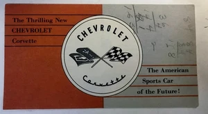 Original 1953 Chevrolet Corvette American Sports Car Dealer Brochure - Picture 1 of 4