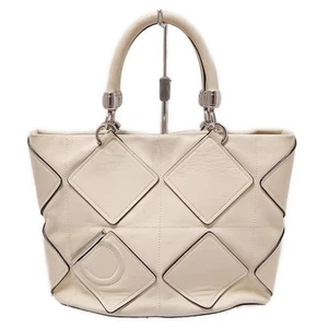 Auth Salvatore Ferragamo - Cream Leather Handbag - Picture 1 of 9