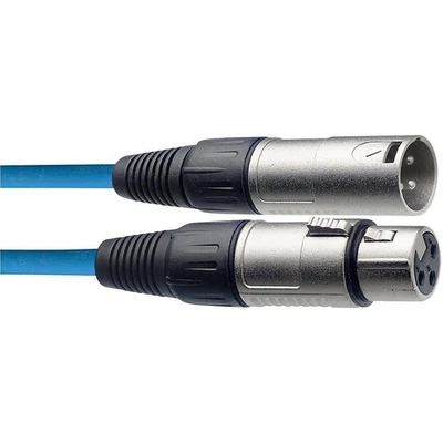 Stagg XLR Microphone Cable 20 ft. - Assorted Colors Blue - Image 1 of 2