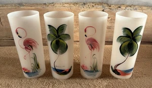 Mid Century 1950’s Barware Frosted  Sarasota Florida Highballs….hand Painted - Picture 1 of 10
