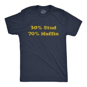 Camiseta Para Hombres 30% Tachuelas 70% Muffin Divertida Citas Relación Gráfica Novedad Camiseta - Imagen 1 de 7