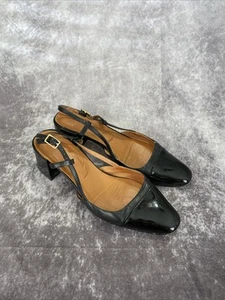 Jonak Paris Mary Janes Sling Back Pumps Heels Sandals EU 38 US 7.5/8 in Black - Picture 1 of 10