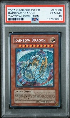 2007 Yu-Gi-Oh! Rainbow Dragon Tactical Evolution TAEV 1st Edition Secret PSA 10 - Image 1 of 2