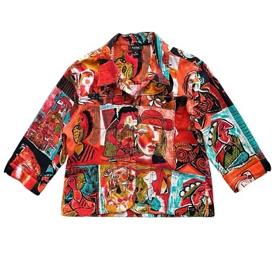 Chaqueta Kaktus Mujer XL Colorido Abstracto Pablo Picasso Retratos Arte Impresión 3/4 Foto 1 de 4