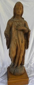 ANTIKE Holzschnitzerei Ordensheiliger H cm 93 17. Jahrhundert 600 - Bild 1 von 24