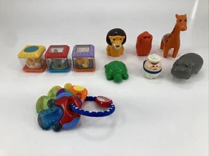 Fisher Price PEEK-A-BO Blocks Nuby TEETHING KEYS Plastic ANIMAL Figure Lot of 10 - Picture 1 of 4