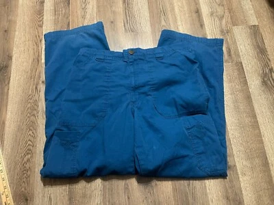 Carhartt Scrub Pants, Women's Size Medium, Blue, Side Pockets - Image 1 of 4