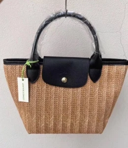 LONGCHAMP LE PLIAGE Straw effect Bag shoulder tote 2way bag Outlet items New - Picture 1 of 6