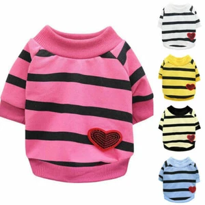 Cachorro Chihuahua Rayas Ropa Pequeño Perro Gato Camiseta Mascotas Accesorios > - Imagen 1 de 15