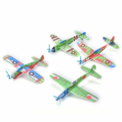 12PCS/Set Foam Glider Prop Flying Gliders Plane Aeroplane Children DIY Toy Gifts - Image 1 of 4