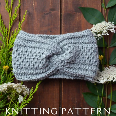 THE WOOLLY DESIGN CO The Lucy Headband Knitting Pattern Women's Printed Pattern To Knit Yourself