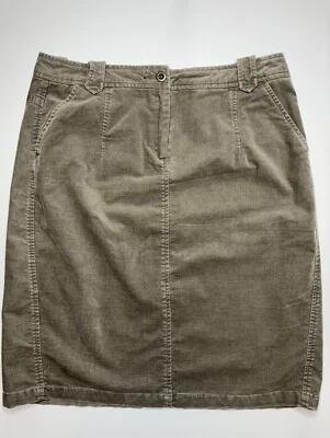 Falda lápiz recta gris verde The Territory Ahead para mujer 12 natural exterior Foto 1 de 4