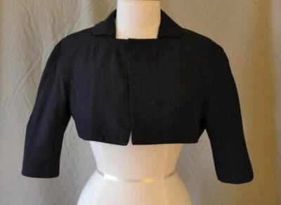 Chaqueta corta bolero negra Comme des Garcons con mangas 3/4 talla M Foto 1 de 4