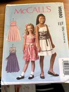McCall's 6880 sewing pattern children's/girls' dresses and sash - Picture 1 of 1