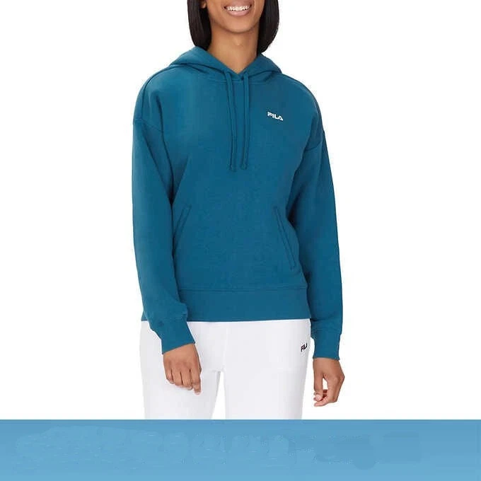 Sudadera con capucha pulóver de lana para mujer Fila azul coral XL 16-18 puños y cintura acanalados Foto 1 de 4