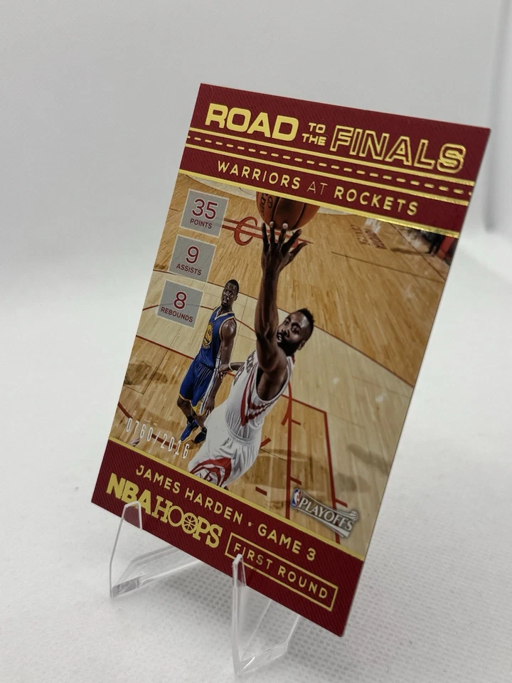 JAMES HARDEN 2016-17 PANINI HOOPS ROAD TO THE FINALS CARD #27 #’d 0760/2016 - Image 1 of 4