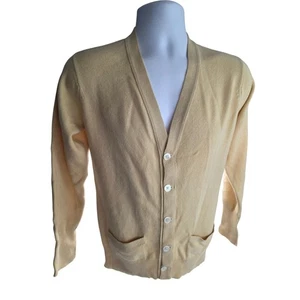 Ballantyne Herren V-Ausschnitt Strickjacke Pullover 40 S Beige Scotland Vintage - Bild 1 von 13