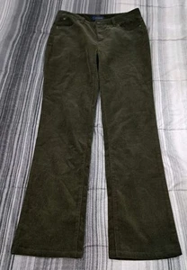 Talbots Heritage Corduroy Pants Brown Dark Green Olive Green Cotton Blend Size 4 - Picture 1 of 6