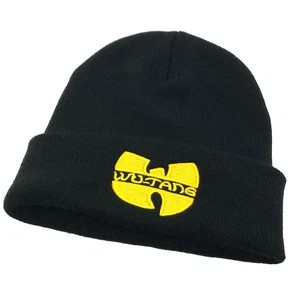 Wu Tang Clan Beanie/Winter Hat/Snow Cap Black Yellow Embroidery - Picture 1 of 2