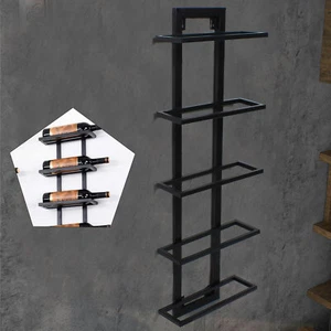 Soporte de almacenamiento de botellas de licor para estante de vino barras de montaje en pared organizador de cocina decoración - Imagen 1 de 15