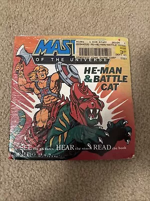 Masters of the Universe: He-Man Battle Cat MOTU Kid Stuff Book & Record SEALED - Image 1 of 4