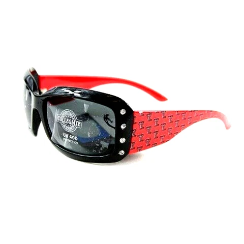 TEXAS TECH RED RAIDERS WOMENS SUNGLASSES BLING UV PROTECTION AND W/FREE POUCH Cover