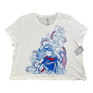 Disney Store Ms Marvel T-Shirt Women’s 3XL Doamna Marvel Doamnelor White NWT - Picture 1 of 6