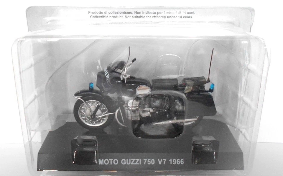 Die Cast - Moto Guzzi 750 V7 1966 - Scale 1/24 Carabinieri (Sc.2-D) - Image 1 of 1