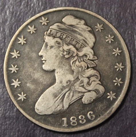 1836 Capped Bust Half Dollar VF......................Lot 9189 Cover
