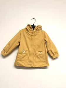 NEW ZARA Girls POCKET PARKA yellow mustard 2 3 girls fashion 98 cm FAST SHIP - Picture 1 of 8