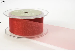2 Inch – May Arts SHEER – Dk Red - C54 - 5 Yards - Picture 1 of 1