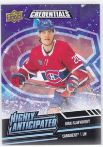 2022/23 CREDENTIALS..JURAJ SLAFKOVSKY..HIGHLY ANTICIPATED..ROOKIE..CANADIENS - Bild 1 von 2