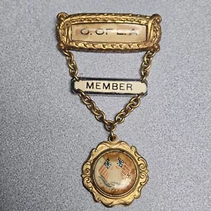 Order Of Loyal Americans Nativist Fraternal Society Member Pin Antique  - Picture 1 of 9