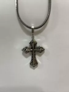 Punze Glaube exquisites großes Kreuz Sterlingsilber Neu - Bild 1 von 7