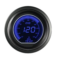 Smoke Len 2/" 52mm Blue Red Air Fuel Ratio Gauge Car Digital LED Light SF