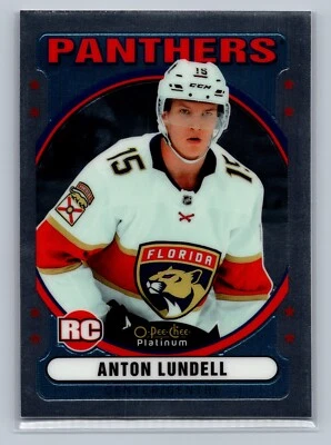 2021-22 O-Pee-Chee OPC Platinum Retro #R-98 Anton Lundell - Florida Panthers - Image 1 of 2
