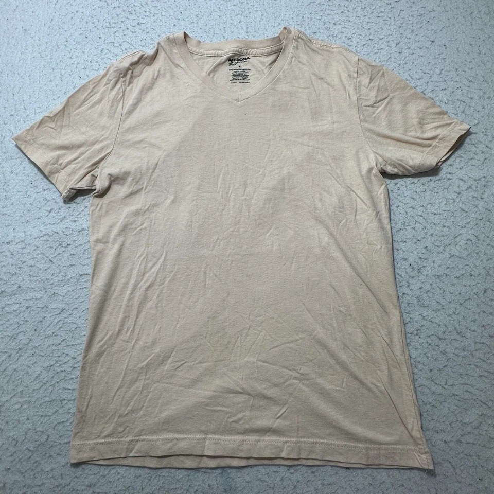 Arizona Jean Co. Men's Medium Lightweight V-Neck Peach Pink Short Sleeve T Shirt - Image 1 of 4