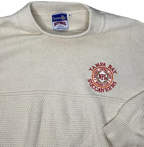 Vintage Tampa Bay Buccaneers NFL Sweater Nutmeg Mills 80s Member Club 2XL RARE Cover