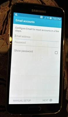 Samsung Galaxy S5 SM-G900V (ATT) Black 16GB  Fast Ship Good Used Blemish Hit - Image 1 of 4