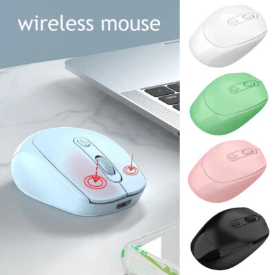 Portable Wireless USB Mouse Optical Mouse with Silent USB 2.4GHz Receiver ^ - Image 1 of 4