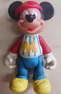 Vintage Disney Mickey Mouse Poseable Baseball Player Vinyl 12" - Picture 1 of 6