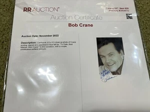 5.5” black-and-white photo signed and inscribed by Bob Crane hogans heroes W Coa - Picture 1 of 3