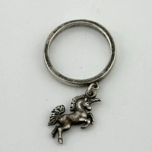 Anillo Colgante Unicornio James Avery De Colección Dije Retirado Plata de Ley 925 Talla 7.5 - Imagen 1 de 16