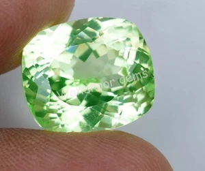 Cuscino 11,80 Ct Peridoto Verde Naturale Forma VVS Pak Gemma Certificato AGL - Foto 1 di 7